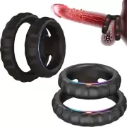 Double Cock Balls Ring Erection Enhancer Penis C-Ring Male Couples Cocksling