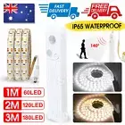 Battery Operated LED Strip Light Wireless PIR Motion Sensor Wardrobe Cabinet AU