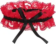 [OATIPHO] Elegant Lace Leg Ring Bridal Garter Bowknot for Women Comfortable Elastic for Wedding Bridal Wear Special Events