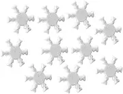 Anneome 100pcs Snowflake Nails Brads for Card Making Paper Fastener Scrapbook Rivets Embellishment Snowflake Christmas Mini Snowflake Brads DIY Brad Mini Brads DIY Accessories Metal White