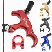 Archery 3Finger Grip Thumb Release Aid Trigger Caliper Metal D Loop Compound Bow