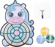 Mipcase 1Set Chic Sticky Ball Toss Game for Throwing Fun Board Plaything with Hook for Easy Setup Safe Material for Hand Eye Coordination