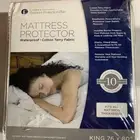 Mattress Protector Waterproof Cotton Terry Fabric King Size Elastic Fitted Sheet