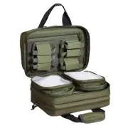 Tactical Range Bag for 2 Pistols with Built-in Storage Green Gun Case