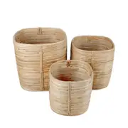 3pc Maine & Crawford Sylvia 26/22/18cm Basket Storage Organiser Set Natural