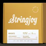 Stringjoy Brights (11-52) 80/20 Bronze Acoustic Guitar Strings