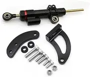 Electric Scooter Damper Bracket Mounting Support Kit, for KAABO, Mantis King GT Electric Scooter Steering Damper(Black Tc5)