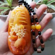 Antique Yellow Dragon Jade Landscape Decoration Jade Stone Landscape Decoration
