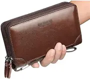 COOKX Soft Leather Clutch Bag Men's Purse Men's Hand Hold Bag Card Bag Hand Grab Bag Clip Bag Men's Style