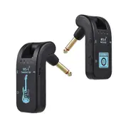 2.4G Wireless Guitar System Rechargeable Guitar Transmitter Receiver Set for Electric Guitar Bass black