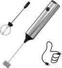 CIRCLE JOY Milk Frother Handheld Rechargeable Stainless Steel Frother Wand Drink