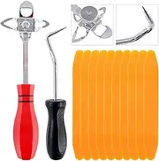 Rustark 12 Piece Windshield Installation Tools kit, 10 Piece Stick Setting Tool, 1 Piece Offset Windshield Installing Tool, 1 Piece Cotter Pin Puller for Installing Windshield Gaskets, Trim and Strips