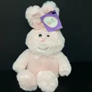Animal Adventure Sweet Sprouts Pink Bunny Rabbit Plush White Ears Stuffed Animal