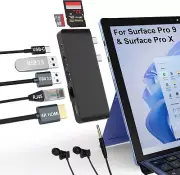 Surface Pro 9 10 Docking Station with 4K HDMI, USB-C Thunerbolt 4, 100Mbps