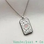 WANDERLUST+CO 澳洲品牌 銀色太陽神項鍊 長方形錢幣項鍊 LE SOLEIL