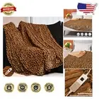 Elegant Machine Washable Electric Blanket with 4 Heat Settings, Cheetah Print