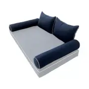 |COVER ONLY| STYLE 4 Crib Bolster Pillow Daybed Porch Swing Contrast Trim AD101