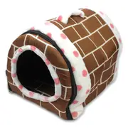 Pet Dog House Kennel Soft Igloo Beds Cave Cat Puppy Bed Doggy Warm Cushion Fold