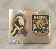 1996 AFL SELECT STICKER #47 & #47A - COLLINGWOOD MAGPIES EMBLEM & MASCOT