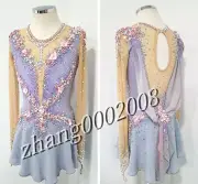 Ice skating dress.Gray Competition Figure Skating Dress /Baton Twirling Costume