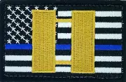 Thin Blue Line Captain Patch Gold