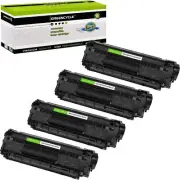 4PK greencycle Compatible Toner Cartridge Q2612A 12A HP LaserJet 1022 3015 3055