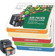 KYONANO Air Fryer Accessories - Air Fryer Cooking Guide Magnet for 140+ Foods - Air Fryer Cookbook - Air Fryer Cheat Sheet Magnets Cooking Guide Booklet - Air Fryer Cooking Times Chart