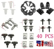 40 PCS Mixed Fasterners Car Bumper Door Body Panel Trim Retainer Clip Screw Nut (for: Alfa Romeo)