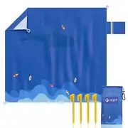 Beach Blanket Waterproof Sandproof, 60"x56" Beach Mat for 1-2 Adults,