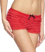 [ENGKELAI] Women's Lace Shorts, Women's sexy underwear with pleated and layered lace lace flat corner pants