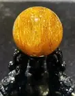161G TOP Natural copper Hair crystal Quartz Ball carved Crystal Sphere reiki