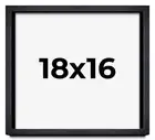 18x16 Shadow Box Frame Black | 1 Inches Deep Real Wood Farmhouse Shadowbox Displ