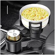 2 in 1 Car Cup Holder Expander Adapter, Car Cup Holder with 360° Rotating Adjustable Base Universal Dual Cup Mount Extender Organizer Coffee Beverage Bottles Storage Holder