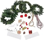 Abaodam 1 Set Simulated Green Leaf Wreath Home Decor Floral Garlands for Decor Faux Greenery Artificial Vines Greenery Garland Bulk Fake Vines Wire Rattan