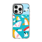 iPhone 16 Pro Clear Case MagSafe Compatible Shark Friends