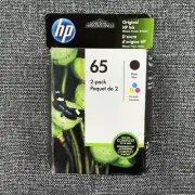 HP #65 2pack Combo Ink Cartridges Black and Color HP65 New Genuine