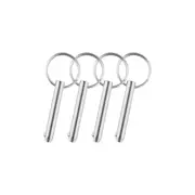 4Pcs Stainless Steel Quick Release Pin with Spring Loaded Ball End Circle Ring S