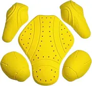 5 PC - CE Level 2 Certified Armor Pads l Level 2 Approved Back, Shoulder, and Elbows Armor Protector Inserts for Motorcycle Jackets.