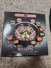 House of Games◇Drinking Game Roulette◇12 Shot Glasses◇BRAND NEW◇Las Vegas/Casino