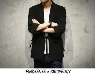 FINDSENSE 獨家打造 日系風格 外套 和服外套 春夏秋冬皆適合 外搭 和服 日本 武士 忍者 穿搭 並提供大尺碼