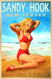 Sandy Hook Beach New Jersey Shore Travel Poster Pin Up Atlantic Art Print 272