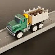 Timber Lorry Log Truck Green NEW Road To Gold Driven Battat Pocket Micro Toy Car