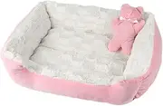 Dog＆Cat Sofa Bed Indoor Pet Bed Autumn and Winter Warm Pet Mat Comfortable,Breathable for Dog,Cat,Kitten,Puppy,Rabbit,Pink