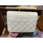 TORY BURCH 菱格紋皮革斜背包