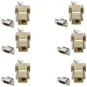 6 Pack DB9 Female RS232 to RJ11 RJ12 6P6C 6 Wires Telephone Modular Adapter