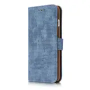 For Iphone 8 Plus and 7 Plus Retro Style Mesh Breathable Horizontal Flip Leather Case With Card Slot and Holder and Wallet (Blue)