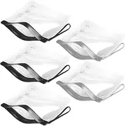 5 Pack TSA Approved Clear Travel Toiletry Bag, Reayou Leakproof Airport Security Liquid Bag 20 x 20cm, Trip Accessories Makeup Essentials Clear TSA Approved Travel Cosmetic Organizer for Men Women