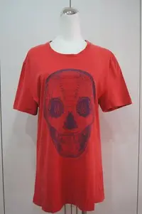 在飛比找Yahoo!奇摩拍賣優惠-Alexander McQueen   紅色 SKULL 短