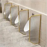Urinal Divider Screen,Toilet Partition,Extra Protection and Privacy Men Urinal Privacy Screen Toilet Partition,for Public Space/Bathroom/Hotel(Gold,2 pcs)