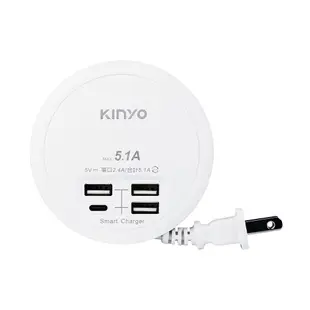 【KINYO】4孔快充分接器 Type-C+USB 25W USB充電器 充電頭 充電 GIU400 現貨 蝦皮直送